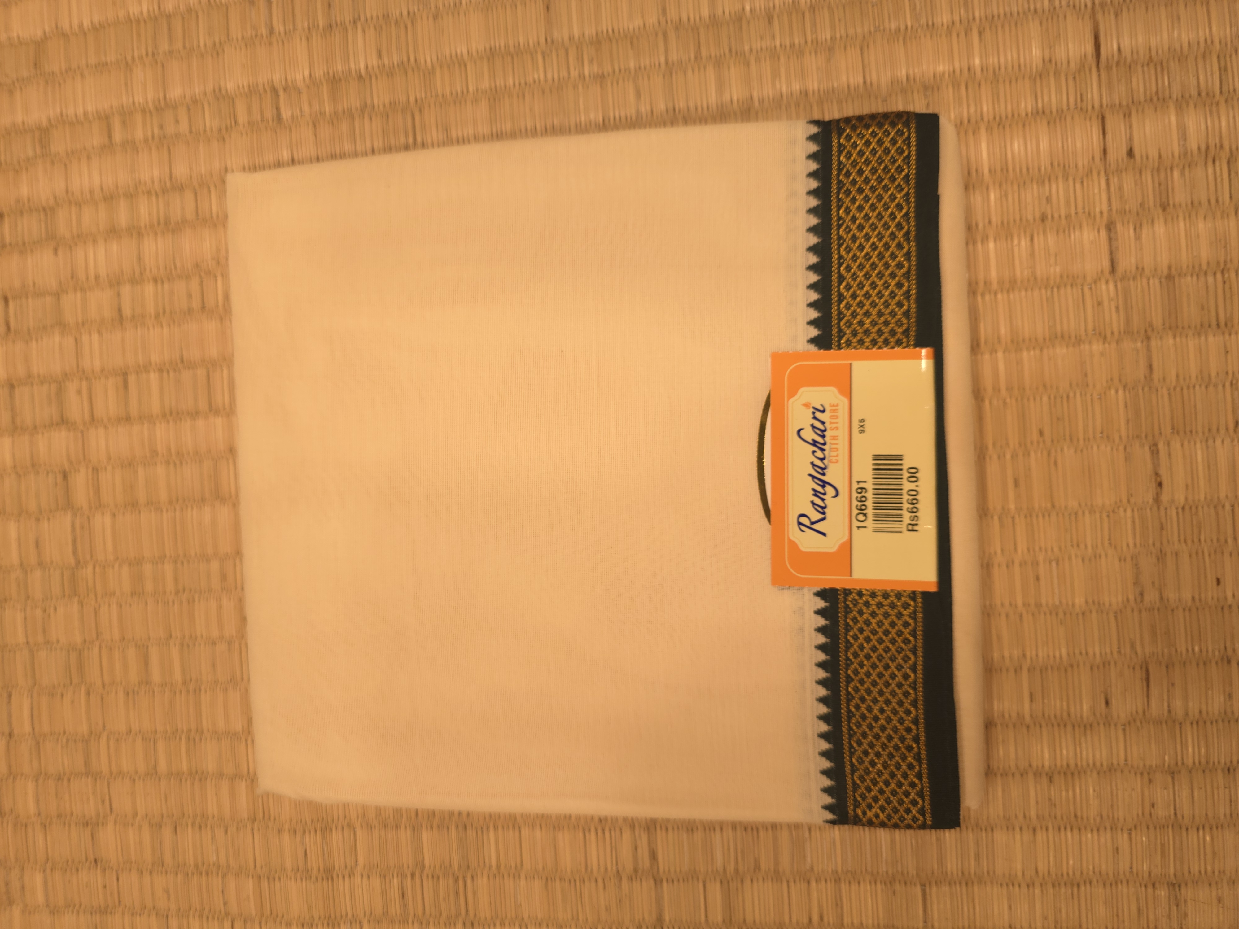 9X5 Cotton Veshti, 5 Mayil Kan Border 1Q6691