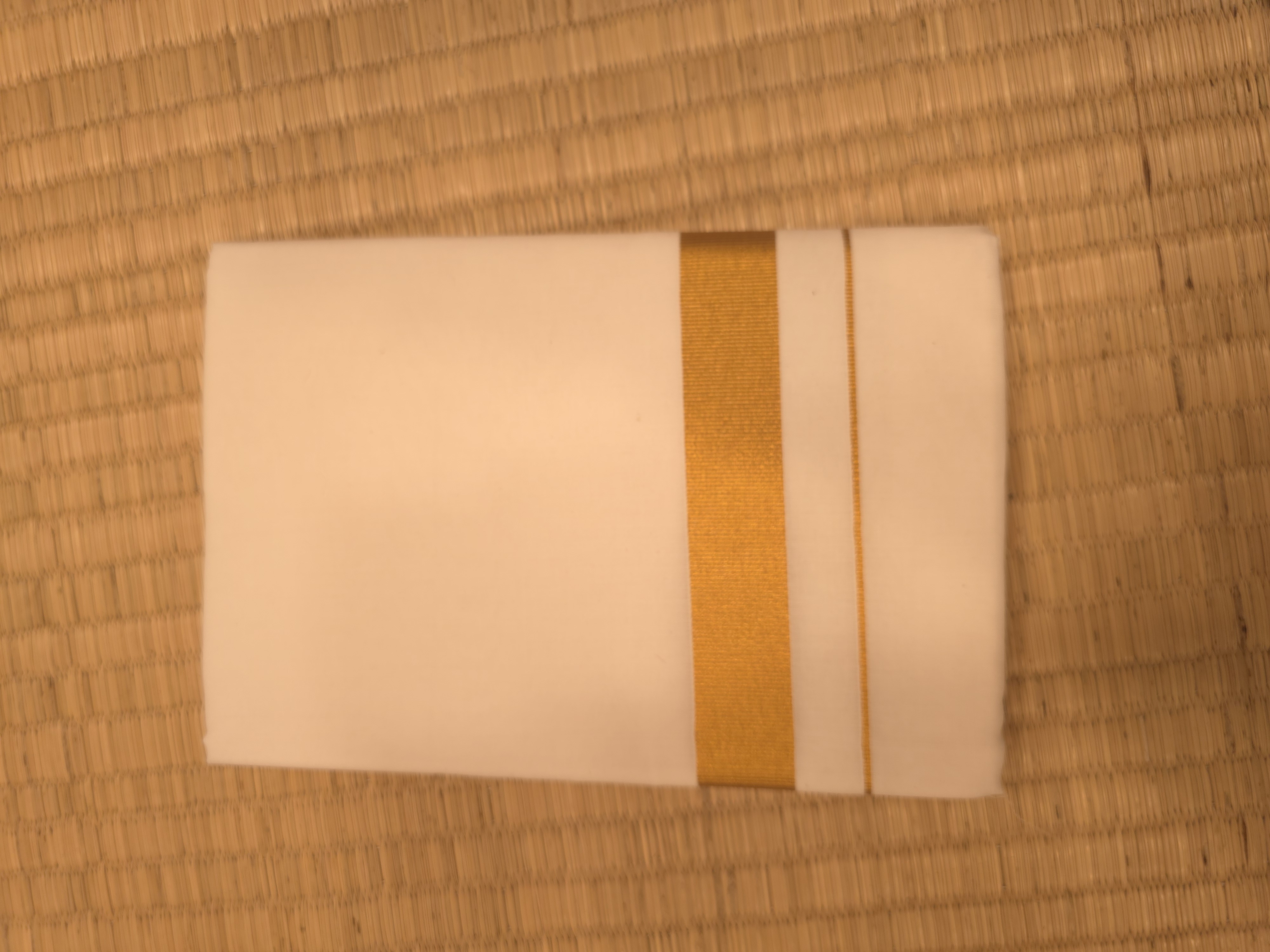 8 Mulam Cotton Veshti, Gold Border